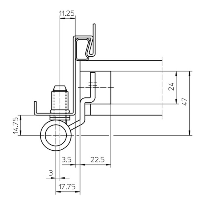 Charnière VARIANT VARIANT VN 3747/160 Compact VA ma 160kg né 24mm DIN L/R porte stu.door