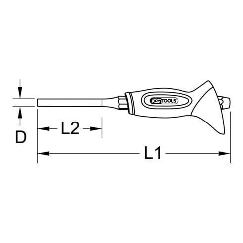 Outils KS Poinçon de dérive avec poignée de protection des mains