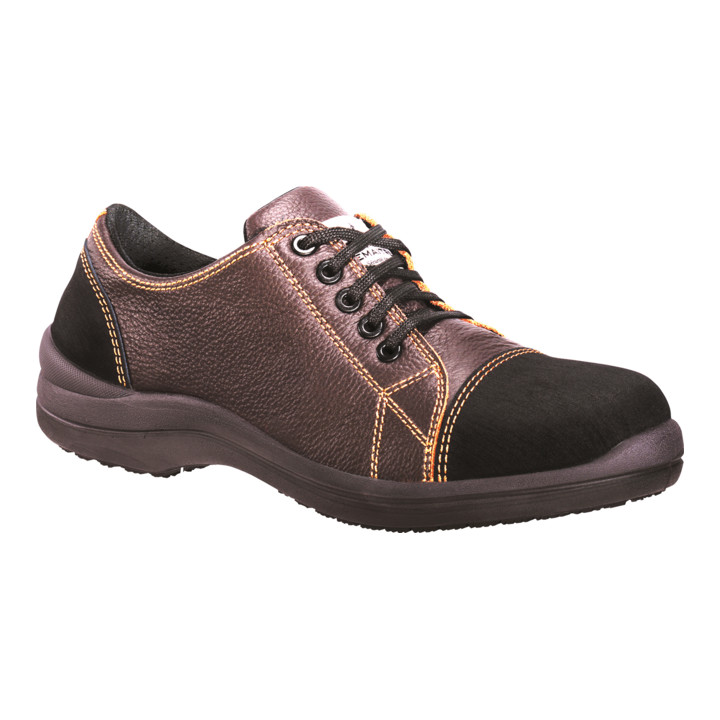 Lemaitre Chaussures basses femmes LIBERT'IN BAS CHOCOLAT S3 SRC cuir