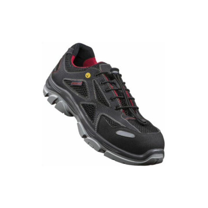 Chaussure de sécurité 6130A T. 43 noir/rouge matériau textile / matériau mesh S1