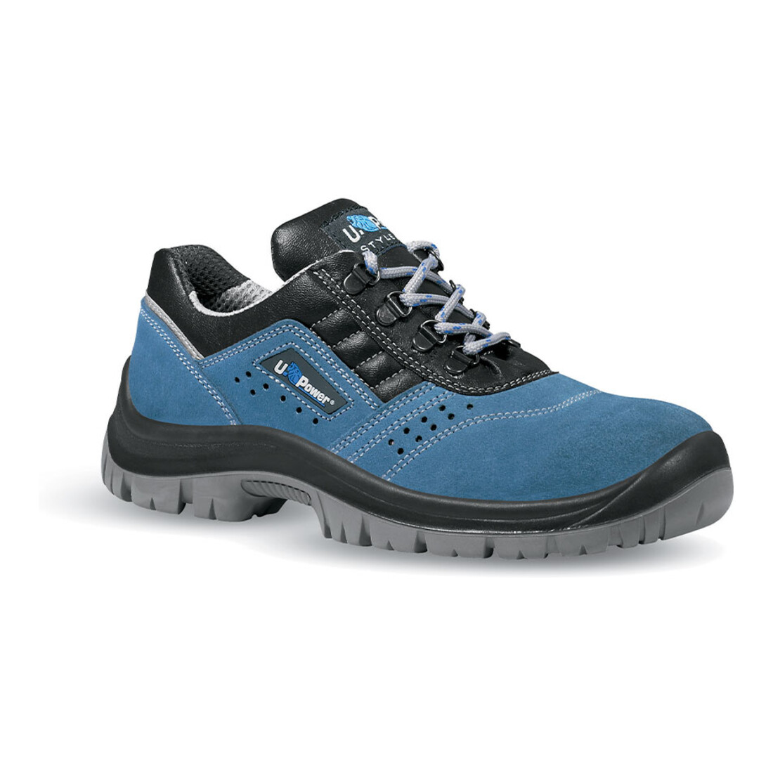 Chaussure de sécurité Boss T. 43 bleu/noir cuir velours S1P SRC EN ISO 20345 U-P
