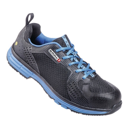 Chaussure de sécurité Chris T. 45 noir/bleu matériau textile S1P SRC ESD EN ISO