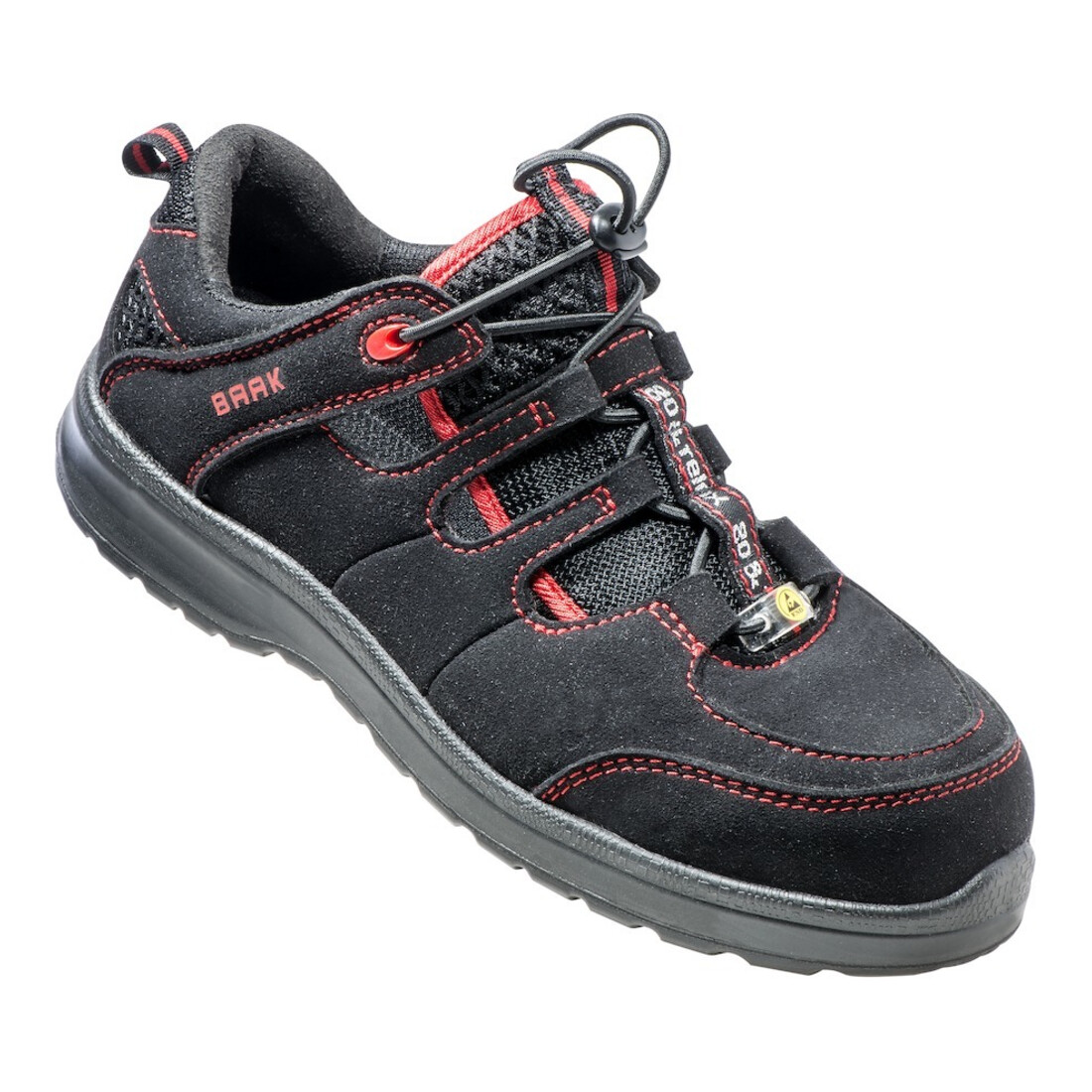 Chaussure de sécurité pour dames Sue 2 taille 39 noir/rouge microfibre S1 SRC ESD EN20345 BAAK