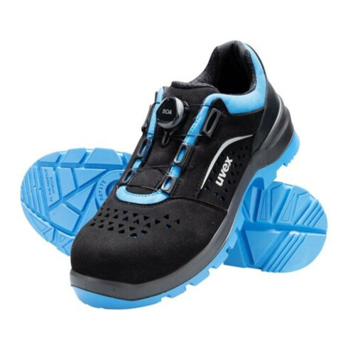 Chaussures basses de sécurité Uvex S1P SRC uvex 2 xenova® composé du BOA® Fit System, bouchon en plastique uvex xenova®.