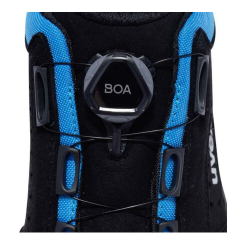 Chaussures basses de sécurité Uvex S1P SRC uvex 2 xenova® composé du BOA® Fit System, bouchon en plastique uvex xenova®.