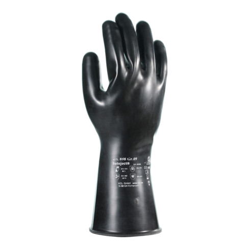 KCL Handschuhe Butoject 898 schwarz Chemikalienschutz mit Rollrand