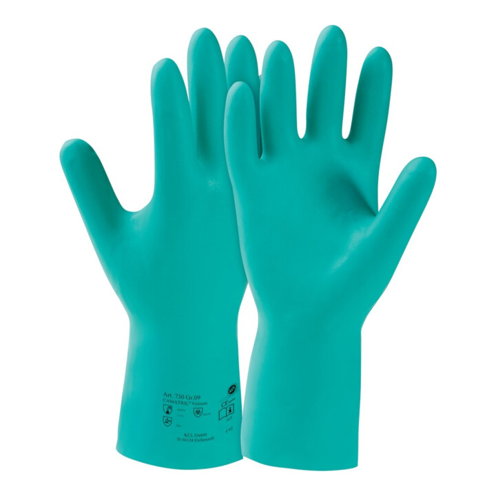 Chemiehandschuh Camatril Velours 730 Gr.8 grün EN 388,EN 374 Kat.III