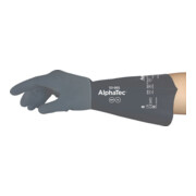 Chemiehandschuhe AlphaTec 53-001 Gr.8 grau/schwarz EN 388,EN 374,EN 407 6 PA