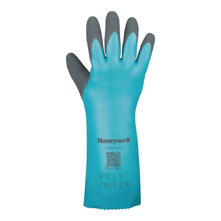 Chemiehandschuhe FLEXTRIL™ 211 Gr.9 grün EN 388,EN 374,EN 407 PSA III HONEYWELL
