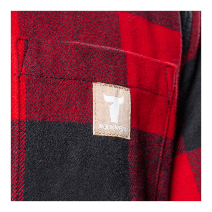Chemise en flanelle STIER Heavy bci coton L rouge écossais