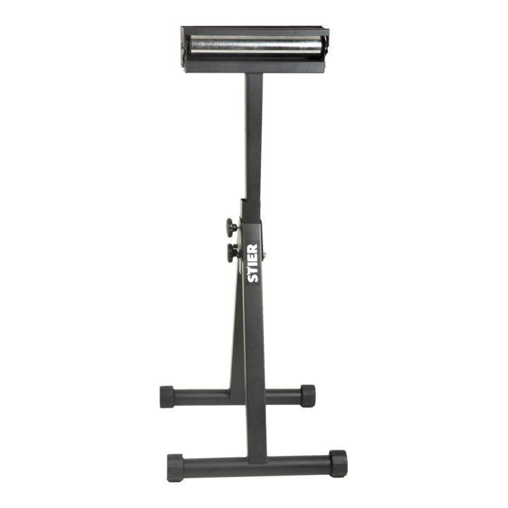 Chevalet support STIER, capacité de charge 200 kg avec barre à billes et rouleau de support