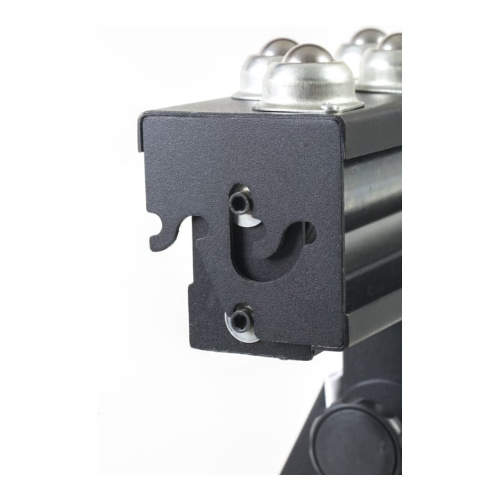 Chevalet support STIER, capacité de charge 200 kg avec barre à billes et rouleau de support