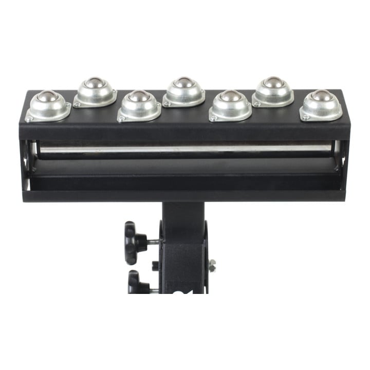 Chevalet support STIER, capacité de charge 200 kg avec barre à billes et rouleau de support