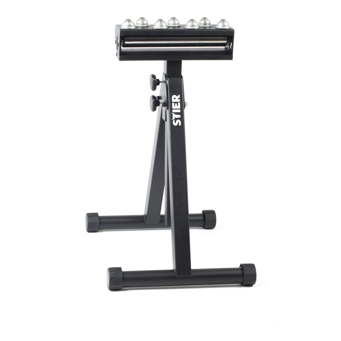 Chevalet support STIER, capacité de charge 200 kg avec barre à billes et rouleau de support