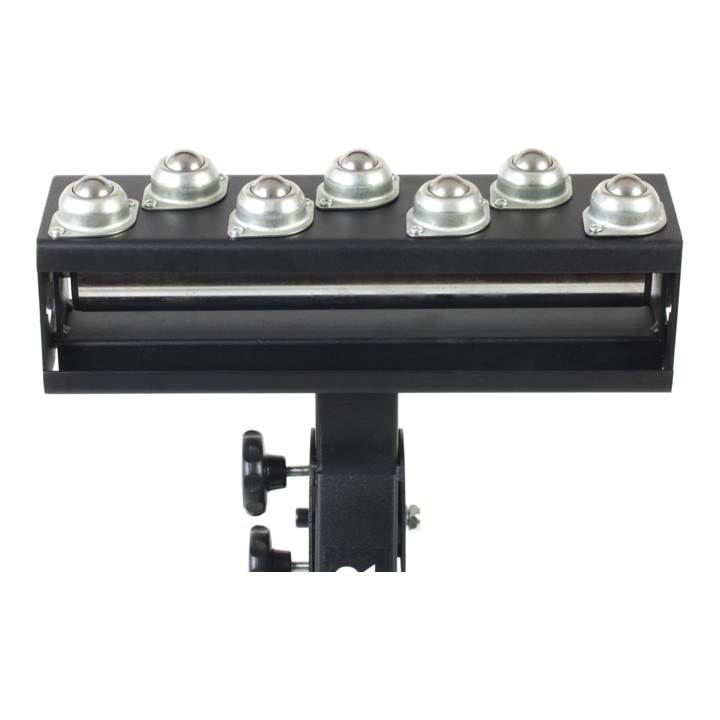 Chevalet support STIER, capacité de charge 200 kg avec barre à billes et rouleau de support