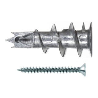 Cheville métallique fischer GKM 12 avec vis pour plaques de plâtre