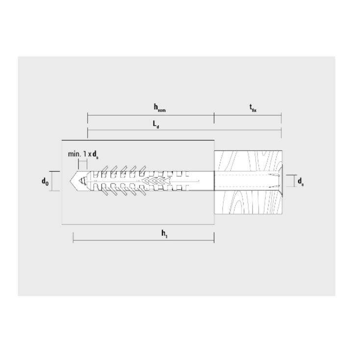 Cheville pour support creux 10x200 sans vis. Ref. HBR (50 pcs) CELO