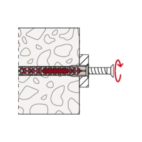 Cheville rallongée fischer DuoXpand 10 x 140 T R en acier inoxydable