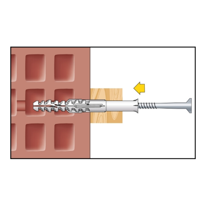 Cheville rallongée MFR-ST 10x240 + vis de sécurité TX tête fraisée (25 ) Celo