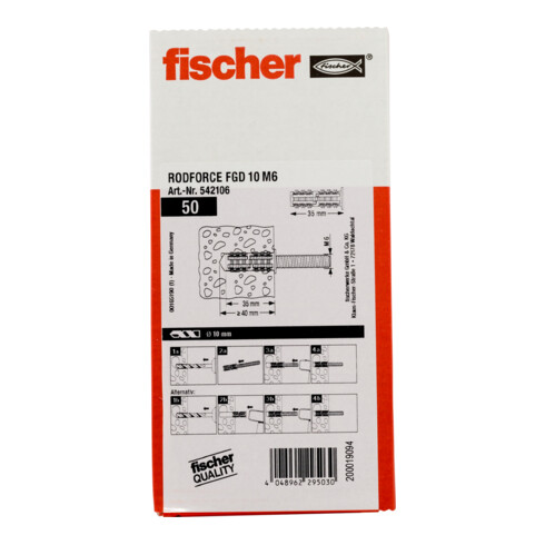 Chevilles à tige filetée Fischer  RODFORCE FGD