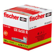 Cheville tous matériaux fischer UX 6 x 50 R avec collerette-2