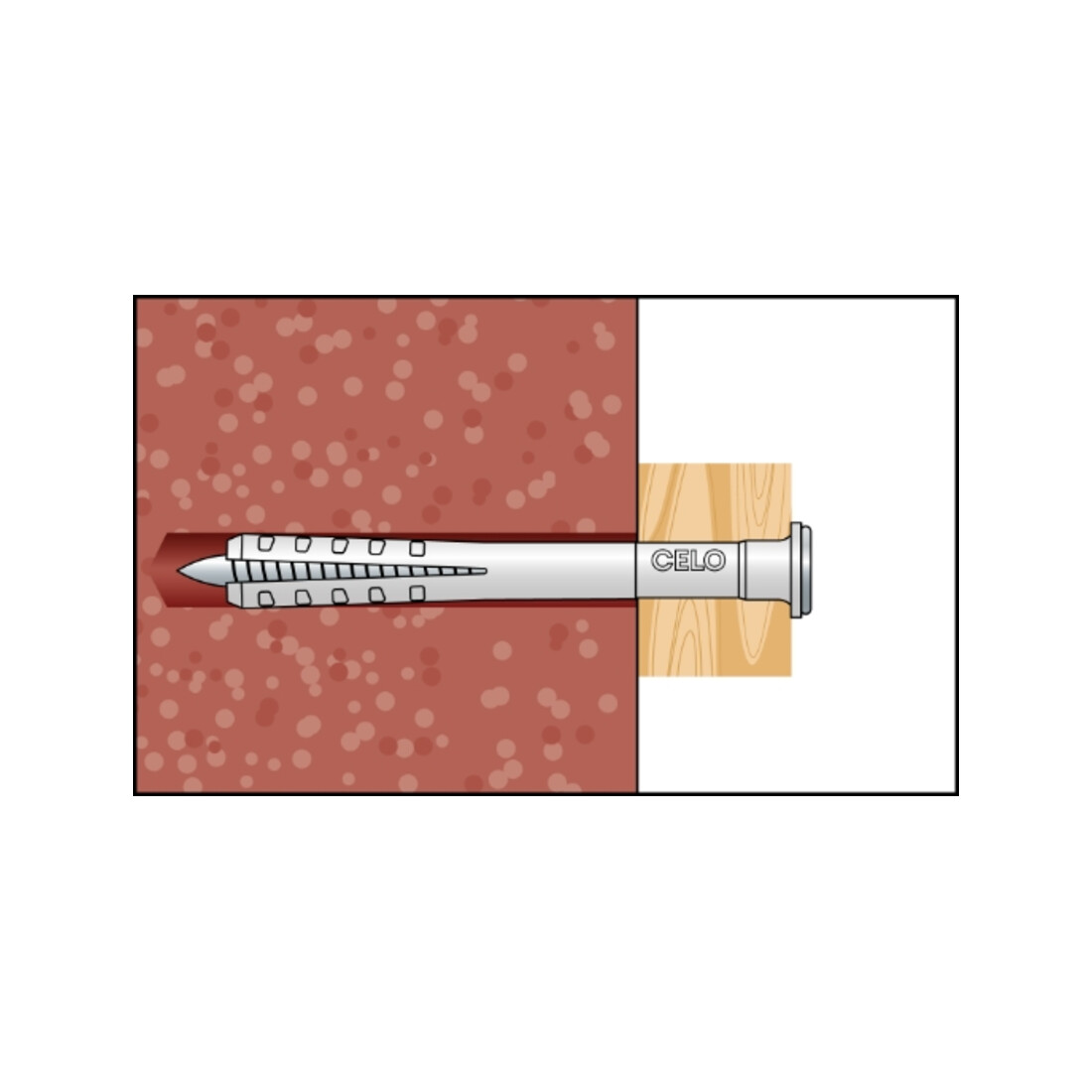 Chevilles à clou CELO NP 6-60 prémontées, à collerette plate, acier inoxydable A2