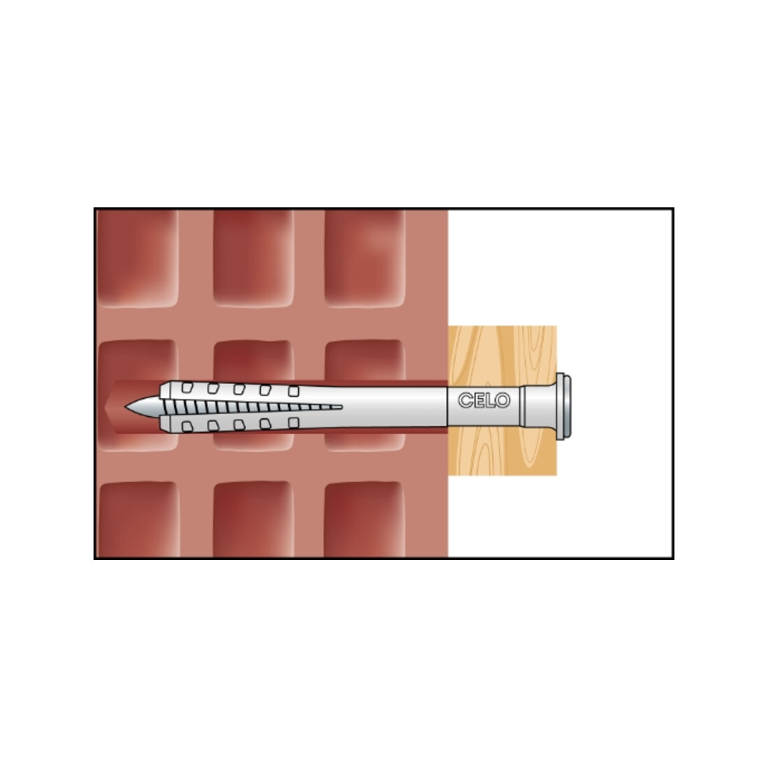 Chevilles à clou CELO NP 6-60 prémontées, à collerette plate, acier inoxydable A2
