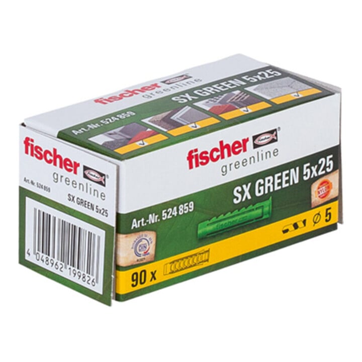 Chevilles nylon fischer SX Green