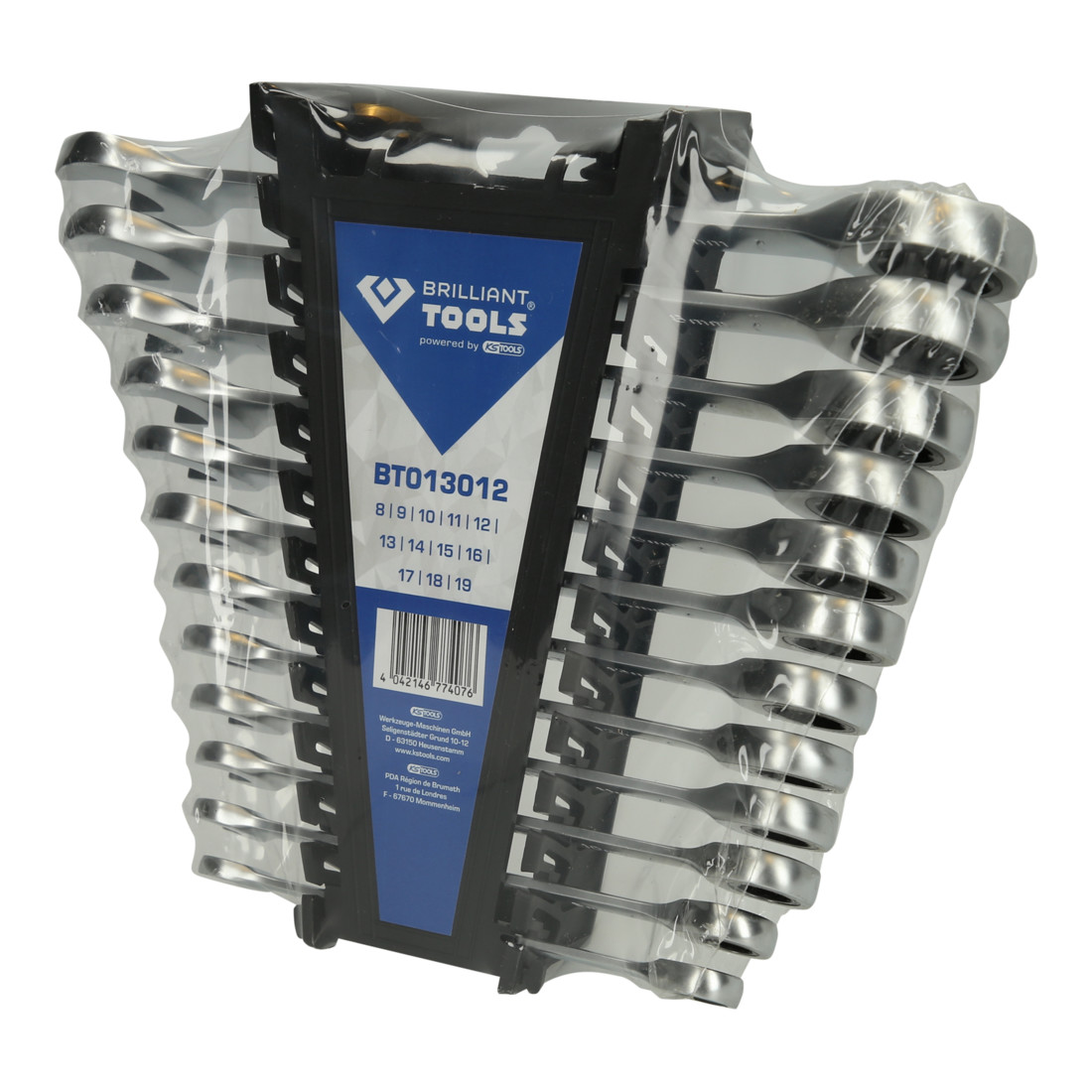 Chiave a cricchetto Brilliant Tools, 12 pz