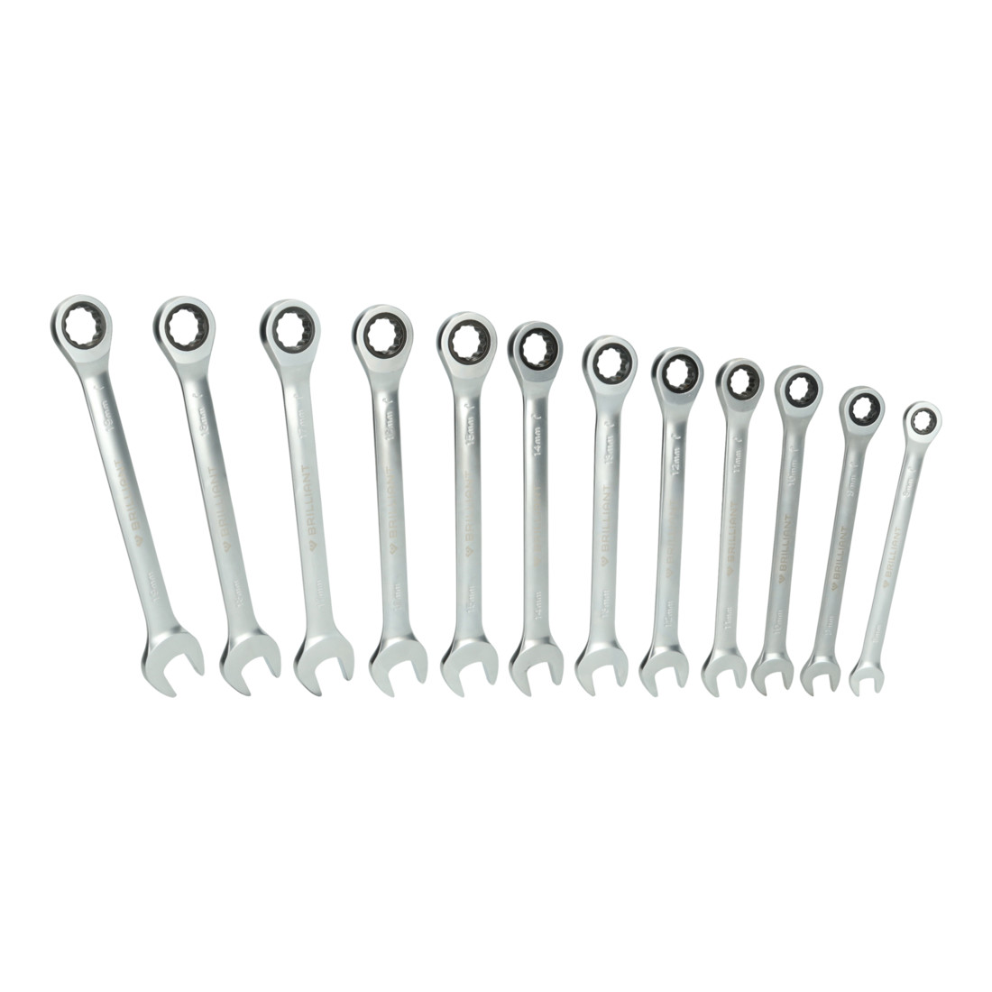 Chiave a cricchetto Brilliant Tools, 12 pz