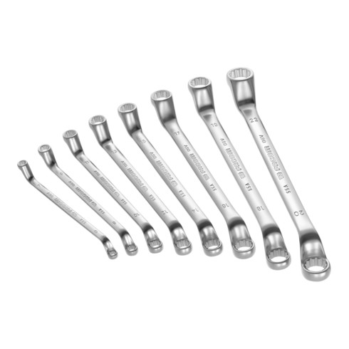Facom Chiavi poligonali doppie OGV®, testine ad anello poligonali, a gomito, 14pz.