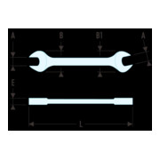 Facom Chiave a forchetta "Serie 44" 1"3/8x1"1/2