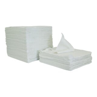 Chiffon de nettoyage brut blanc, 2 kg, 38 x 38 cm