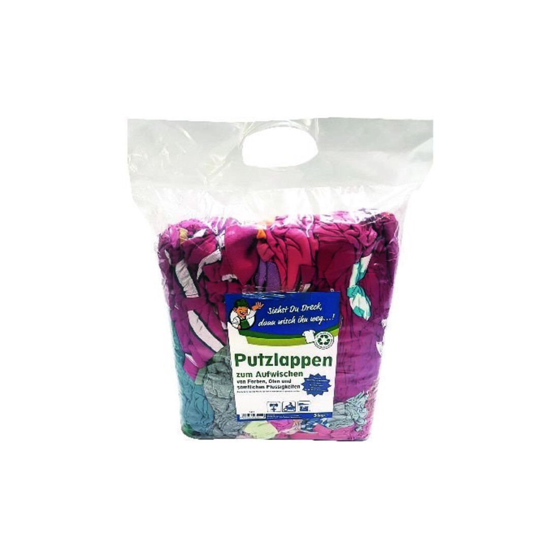 Chiffons de nettoyage emballage spécial 2,5 kg, colorés