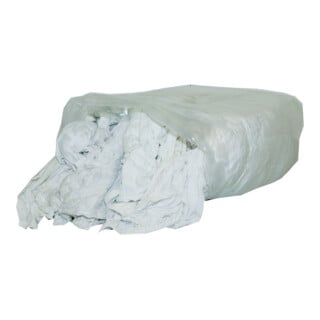 Chiffons de nettoyage en jersey blanc pur selon DIN 61650, paquet de 10 kg