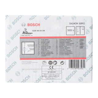 Bosch Chiodo a nastro con testa a D SN34DK 90RG, zincato, scanalato