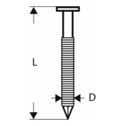 Bosch Chiodo a nastro con testa tonda 21° per chiodatrice pneumatica, RG