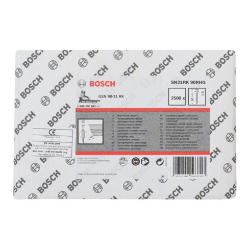 Bosch Chiodo a nastro con testa tonda 21° per chiodatrice pneumatica, RHG