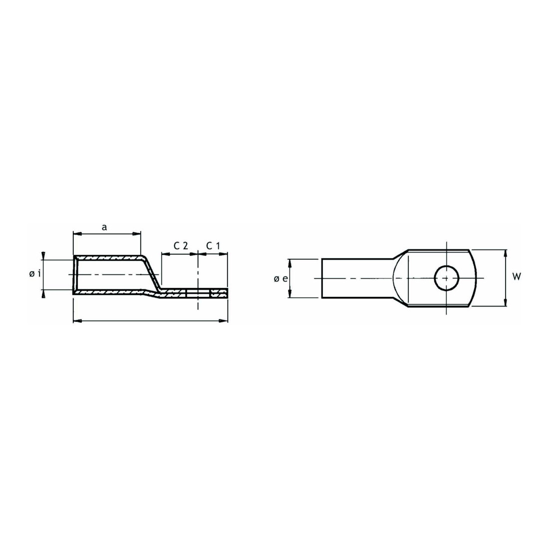 Cimco Cosse à sertir 25 mm² M10 183511