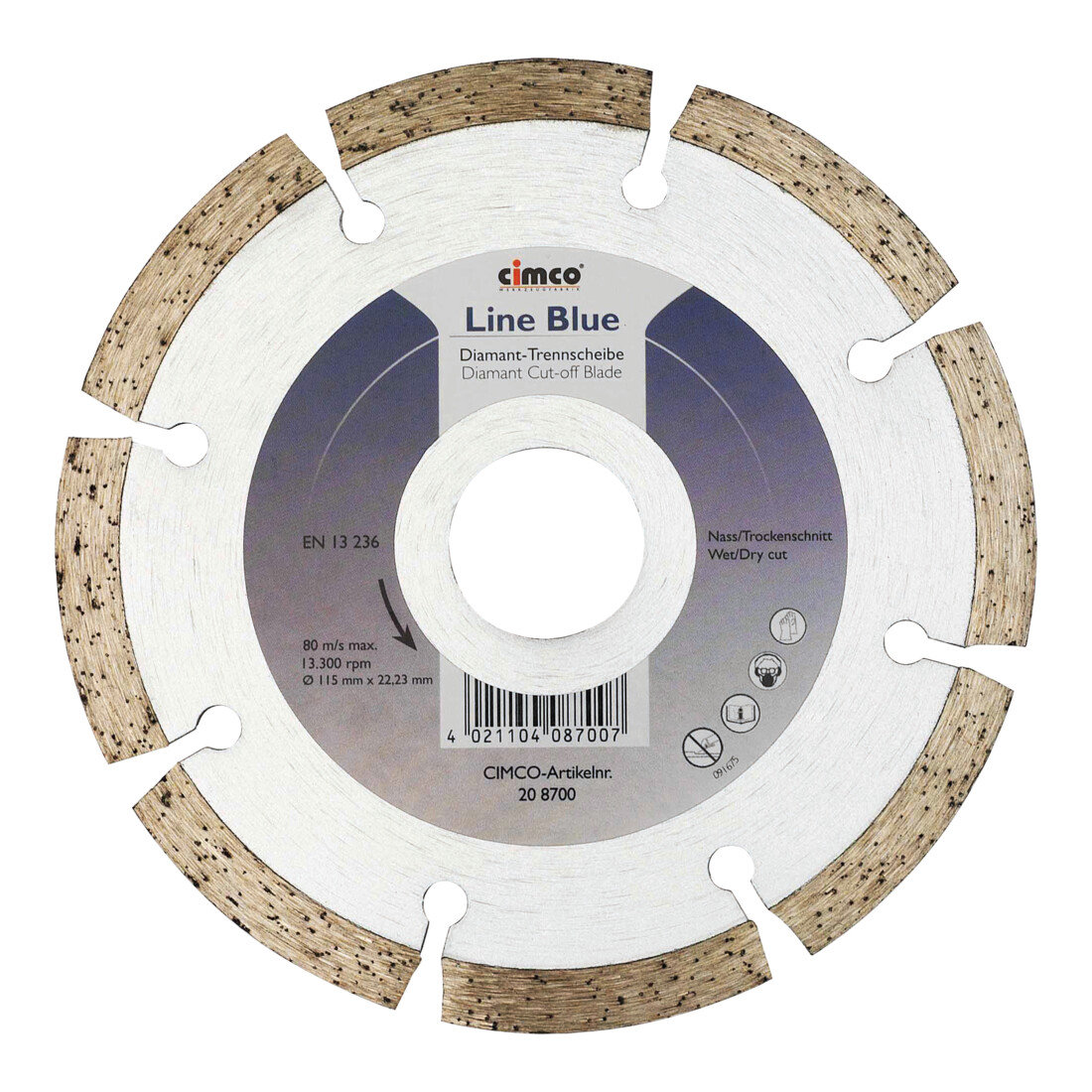 Cimco Diamanttrennscheibe D=115mm 208700