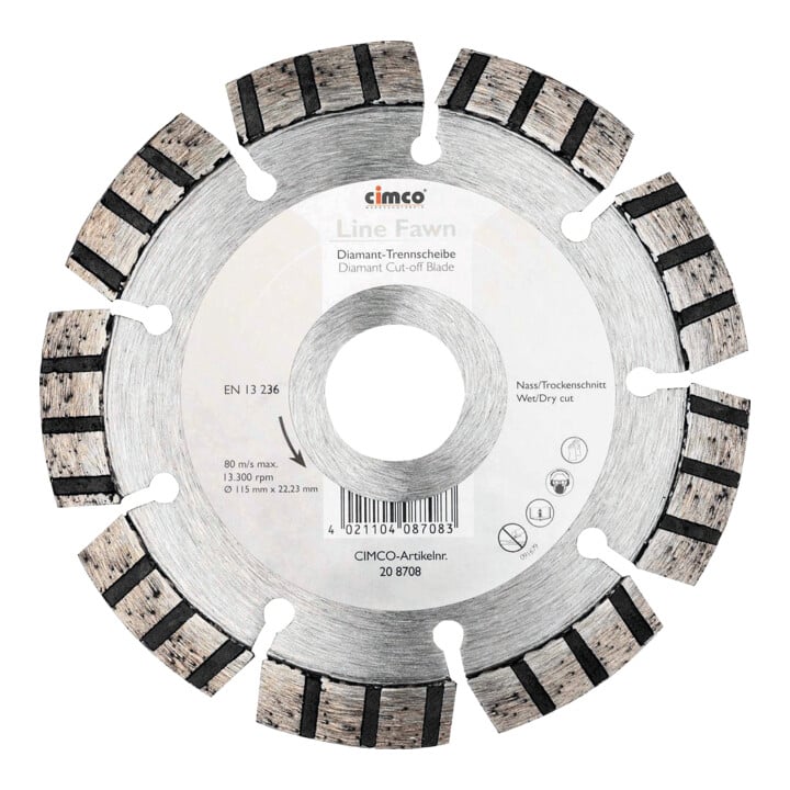 Cimco Diamanttrennscheibe D=115mm 208708
