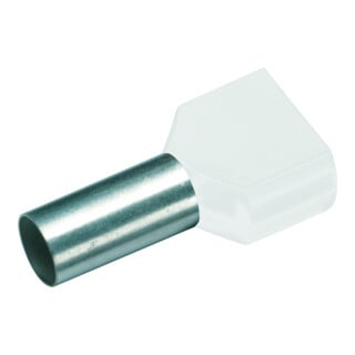 CIMCO Isolierte Twin-Aderendhülse 2x0,5qmm 8mm weiß