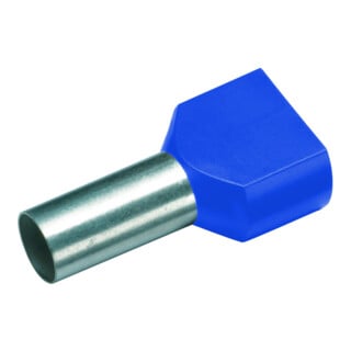 CIMCO Manchon à double embout isolé 2x16 mm² 14 mm bleu