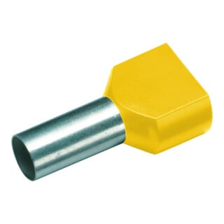 CIMCO Manchon à double embout isolé 2x6,0mm²x14mm jaune