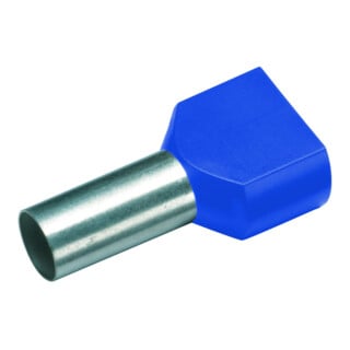 CIMCO Manchon de câble isolé Twin 2x2,5 mm² 10 mm bleu