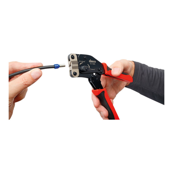 Cimco Pince à sertir frontale 0,5-16 mm², 122×23×291