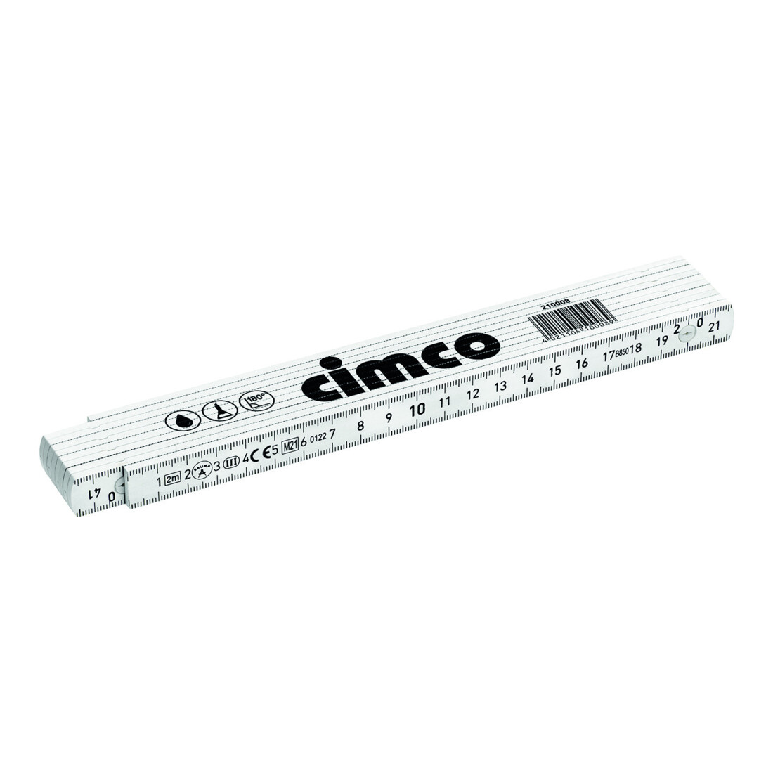 Cimco Règle à segments 2 m, plastique 210008