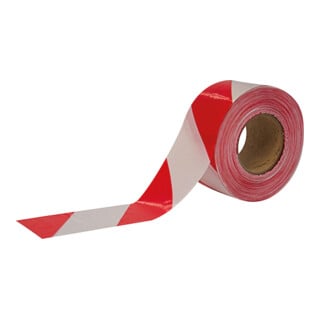 Cimco Ruban de signalisation rouge/blanc, 100 m 182780