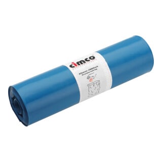 Cimco Sacs poubelle 120l, bleu 25 sacs sur rouleau 145001