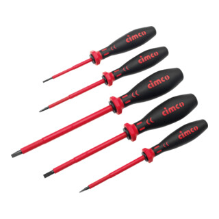 Cimco Set de tournevis 2K VDE pour vis fentes 117700